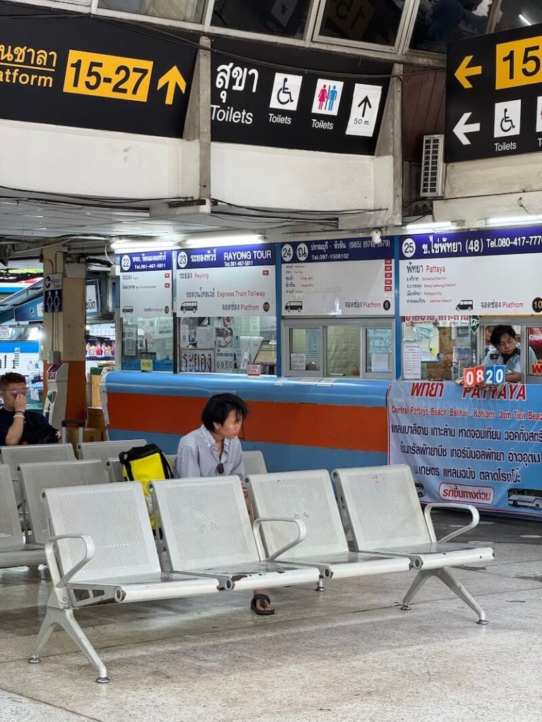 Bus station in Ekkamai Bangkok