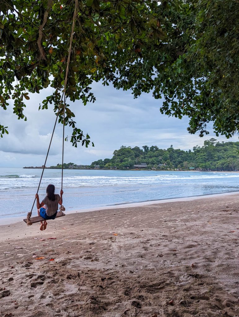 A swing on a beach in Koh Chang