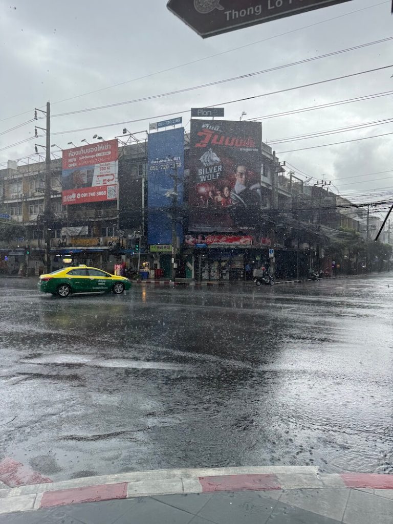 Roads can be very rainy in Bangkok!